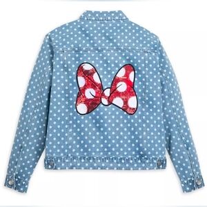 Disney Parks Minnie Mouse Polka Dot Denim Jacket for Women